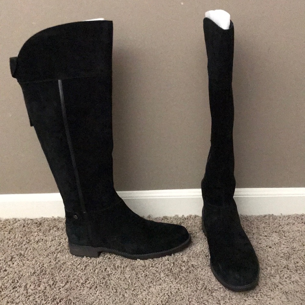 Knee High Suede Riding Boots